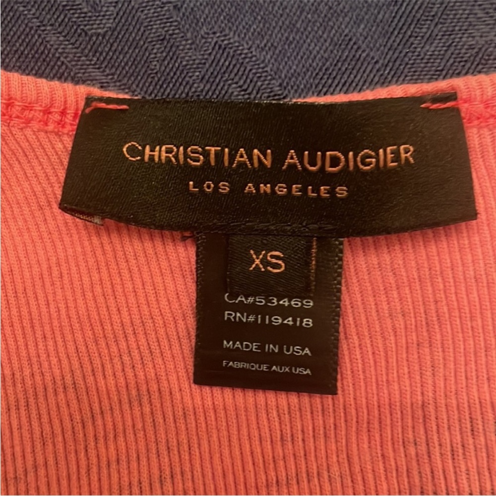 👑 Christian Audigier tank top rhinestones pink - Picture 4 of 9